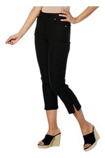 Antthony Women's Executive Stretch Pull-On Crop Pant Blk