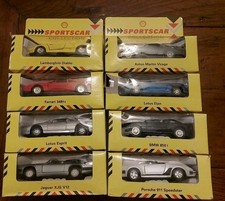 8 Shell Sportscar Collection Diecast Model Cars Mixed Bundle Porsche BMW Lotus 