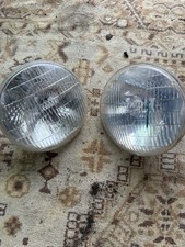 Original Gm Guide T-3 7 Round Sealed Beam Headlights Pair 3 Prong Headlamps Original Gm Guide T-3 7 Round Sealed Beam Headlights Pair 3 Prong Headlamps