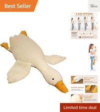 Goose Stuffed Animal Pillow Toy,Soft White Swan Plush 17.7in/45cm