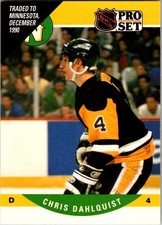 1990-91 Pro Set #464 Chris Dahlquist Minnesota North Stars NHL