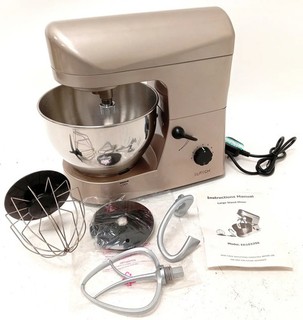 ELITECH Large Stand Mixer w/ Accessories Model: ED103296 Metallic Bronze WORKING