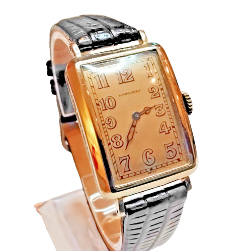 Vintage Longines Tank Watch 14K White GF Circa 1920's - Picture 2 of 5