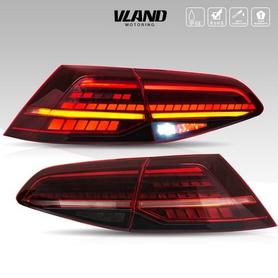 VLAND LED Tail Lights For 2014-2017 VW Golf 7 MK7 GTI MK7.5 RED W/Sequential L+R