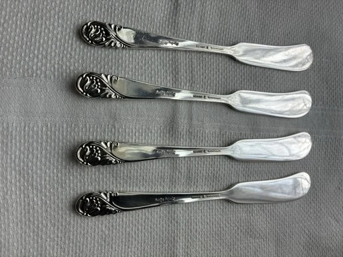 4 International Sterling  silver Spring Glory Butter Knifes 6”  See All Photos