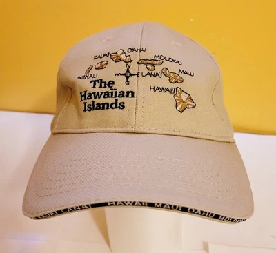 Hawaiian Islands Hat Baseball Cap New Old Stock Adjustable Cotton Free Shipping - Image 1 of 4