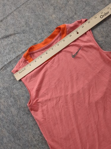 Nike Girls Yoga Dri-fit Tank Training Size M Pink Salt - Picture 8 of 9