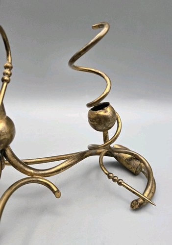 RARE Brass Surrealist 4 Branch Candle Holder - Style of Claude Lalanne Dalí - Picture 5 of 7