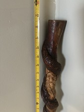 Walking Stick Wood Spirit Hand Carved Folk Art