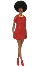 1 of Barbie Fashionistas Doll #221 with Natural Black Hair Wearing Removable Red