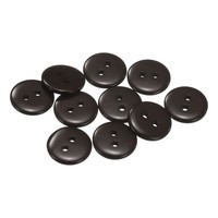 NäHknöPfe, 12,5 Mm, 2 LöCher, Kunstharz, Rund, BastelknöPfe Dunkelbraun 10 StüCk