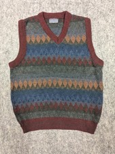 Jantzen geometric size large sweater vest