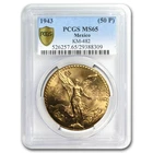 Photo of a 1943 Mexico 50 Pesos Gold from an eBay listing that sold on Jul 16, 2026