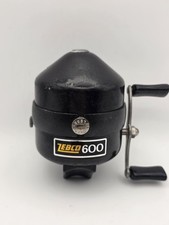 Vintage Zebco 600 Spincast Fishing Reel Made in USA Black Tested Working