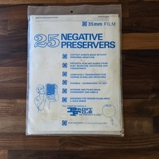 Vintage NOS Print File 35mm Film Negative Preservers 25 Pack Archival Storage