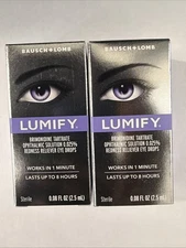 Lumify 2.5 mL Redness reliever eye drops *LOT OF 2*  Free Shipping Exp 12/26+