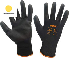 10 Pairs, XL Size PU Coated Nylon Non Slipy Safety Work Gloves Handling G