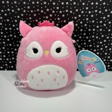 BRI THE OWL Squishmallow    5" Soft Plush Toy Pink Bird Lovey Crown Rare NWT
