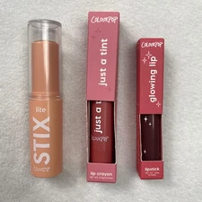 Lot of 3 ColourPop Lip Glosses The Strand Lip Crayon Molten Hot Highlander Ave