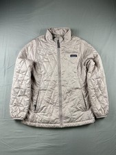 Patagonia Jacket Youth XL 14 Nano Puff Pink Quilted Insulated Full Zip