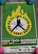Cheap Trick Drive for Show Rock Fore Dough Poster Autograph Bun E Carlos 11"x17"
