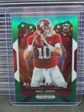 2021 Prizm Draft Picks Mac Jones Green Prizm All American RC #183 Patriots 