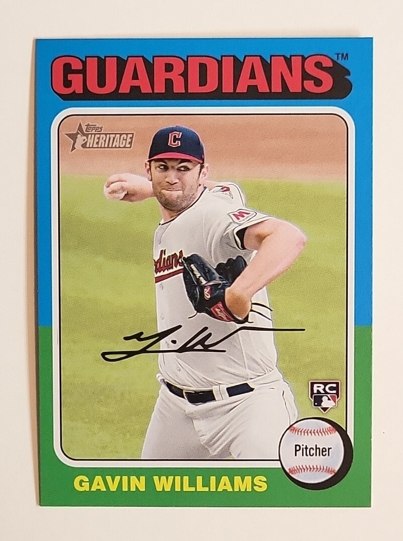 2024 TOPPS HERITAGE #489 GAVIN WILLIAMS RC ROOKIE IMAGE VARIATION SP GUARDIANS