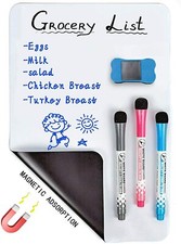 12 x 8 inches Magnetic Dry Erase Whiteboard Sheet ,Home Kitchen Fridge Shopping