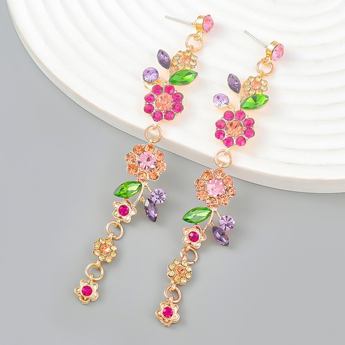 Lot De 6 Paires De Boucles D'oreille Strass Coloré - Brillant Et Fashion - Neuf Avec étiquettes - Acier Inoxydable