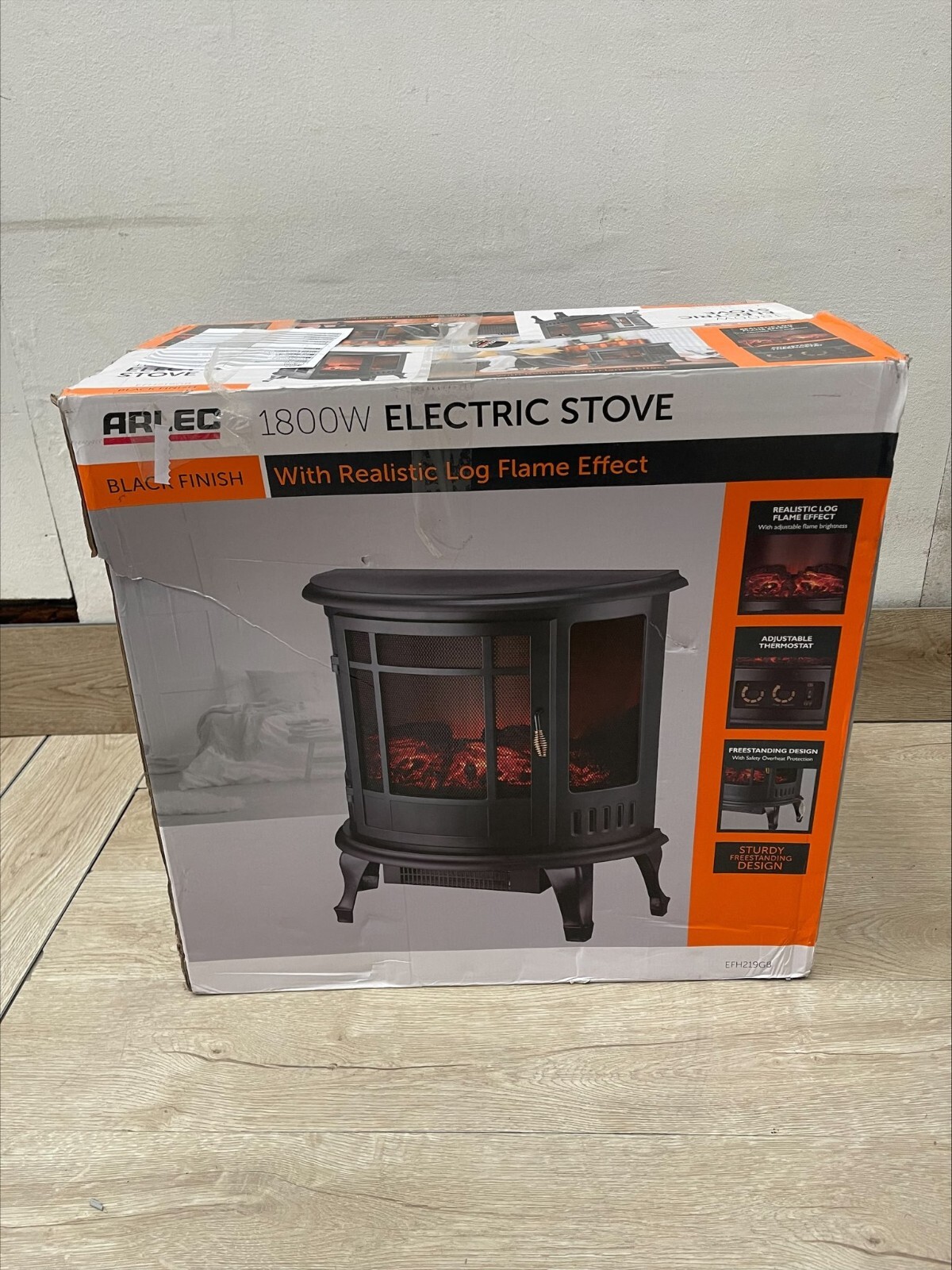 Boxed Arlec Efh219gb Home Electric 1800w Stove Heater - Black EX Display  for sale online | eBay