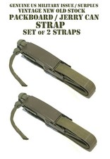 Set Of 2 Us Military Packboard Tie Down Strap Gwp M38 Webbing Jerry Can Gas Jeep
