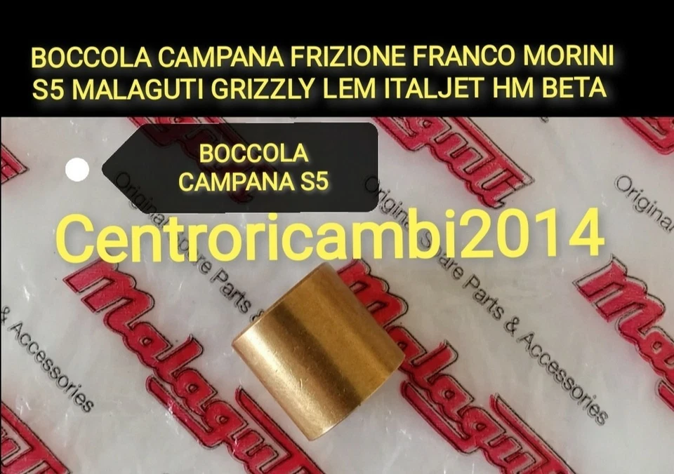 BOCCOLA FRIZIONE MOTORE FRANCO MORINI Boccola Per Campana Frizione Motore Malaguti grizzly Lem FRANCO MORINI S5