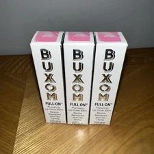 Lot Of Three New BUXOM Full On Plumping Lip Glow Balm ~ Rose All Day 0.07 Oz