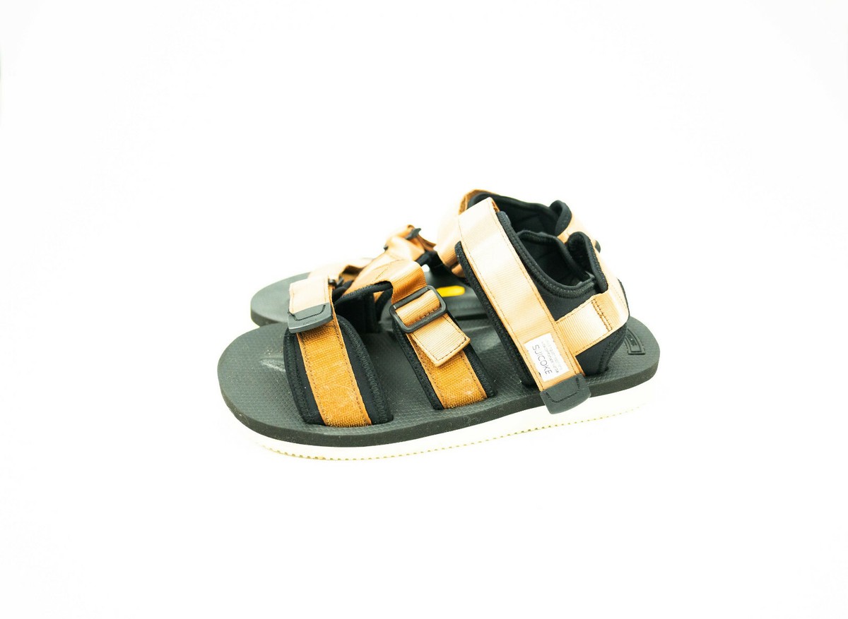 Suicoke OG-044V / KISEE-V Brown Beige Nylon Vibram Sandals