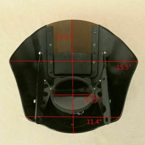 Carenagem preta quarto com para-brisa fumaça para 1988-UP Harley Davidson GG - Imagem 2 de 4