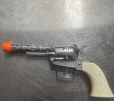 Vintage Pony Boy Cap Gun Silver White Handle With Pony Boy Single Holster