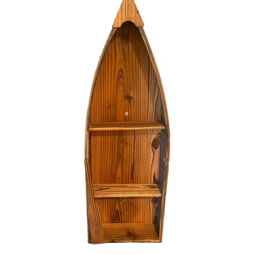 Boat Shelf Hang Or Sit Blue Paint On Side.
