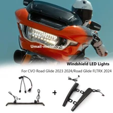 Motorcycle Front LED Windshield Lights Kit For Harley Road Glide FLTRX 2024 2025