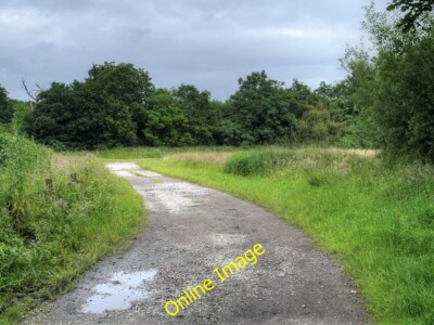 Foto 6x4 Gleis am Windy Bank Glazebury Track am Rande von Windy Bank W c2014
