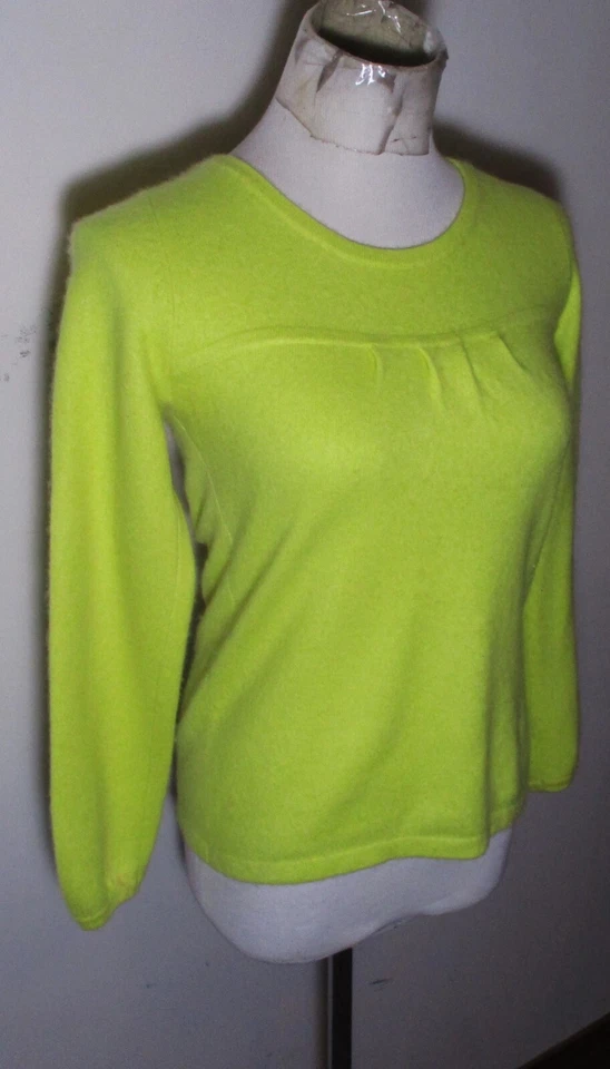 Suéter BODEN Amarillo 100% Cachemira Manga Larga Talla 4 EE. UU. Foto 3 de 4