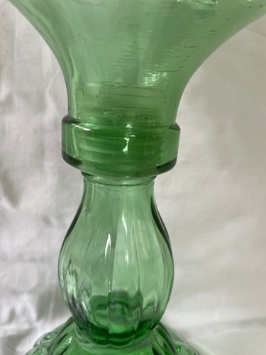 Grand porte-chandelier vintage Italie Empoli MCM vert - Photo 7 sur 9