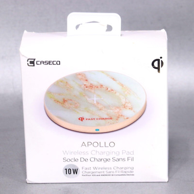 Caseco APOLLO Aircraft Aluminum Wireless Qi Charging Pad, in Marble, 10W, NEW!