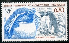 TIMBRE T.A.A.F. / TERRES AUSTRALES NEUF  N° 105 ** FAUNE ANTARTIQUE GORFOU