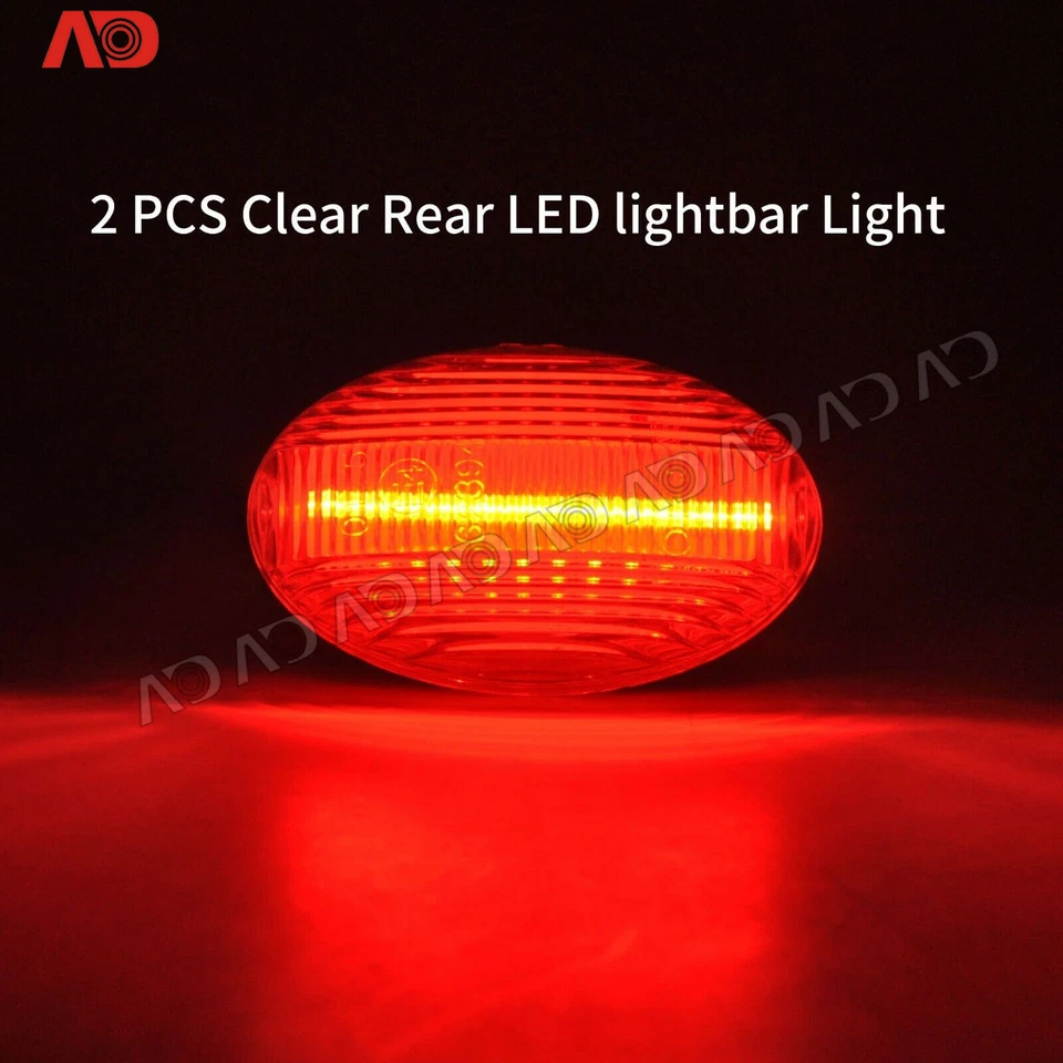 4PC Front Rear LED Fender Side Marker Lights For 1999-2010 Ford F-350 Super Duty - Image 3 of 4