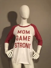 Junk Food Womens Graphic Logo Cotton Crew Neck Mom Game Strong T-Shirt Size S