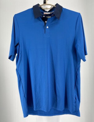 KJUS Mens Polo Superload Size 52 MG6O-BO4 Blue Short Sleeve Collared Golf NWT