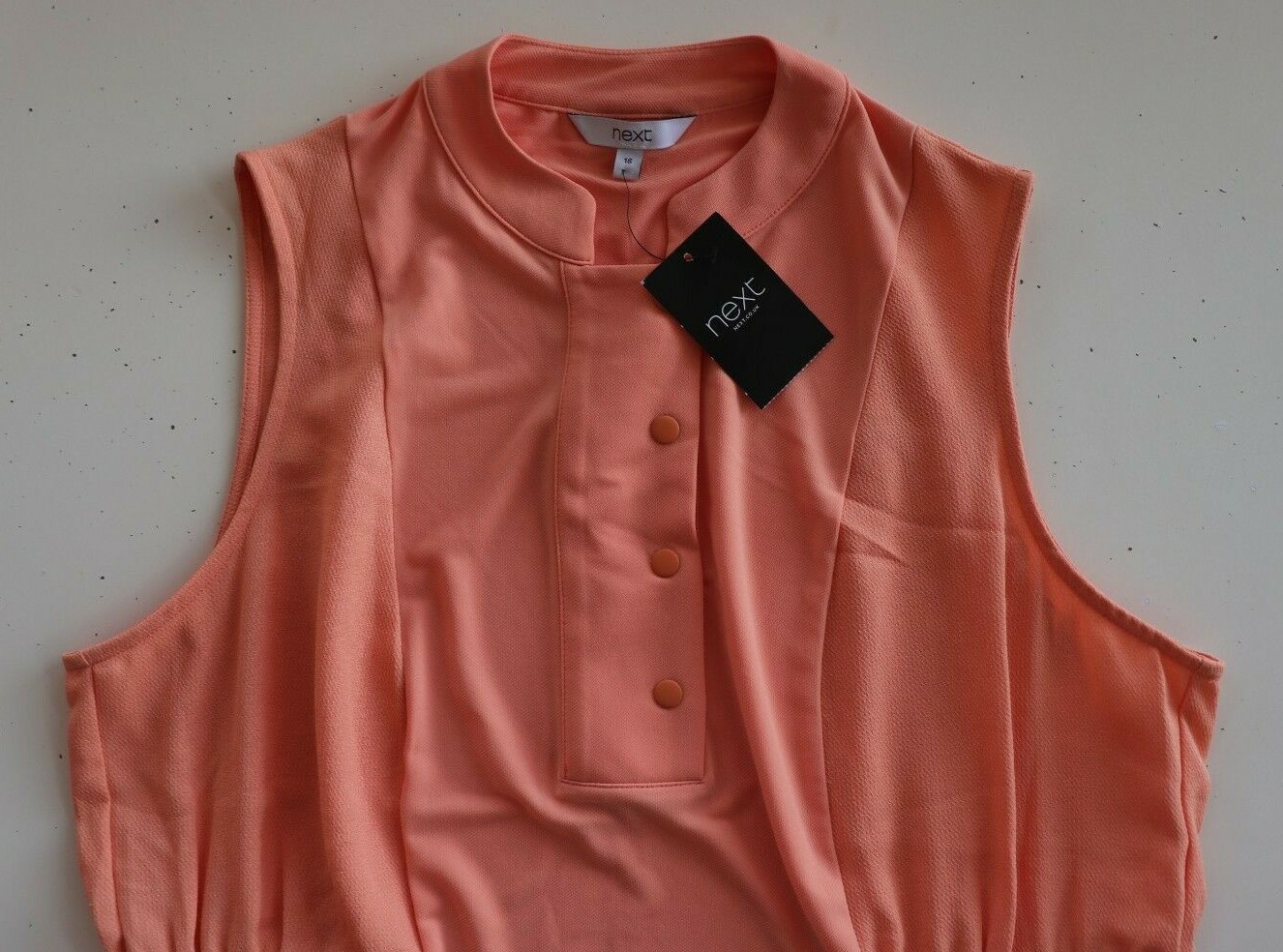 Next Blusa Tunica Elegante Senza Maniche Arancione Chiaro Top