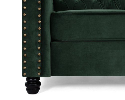 Chesterfield Velvet Sofa 3 2 Seater Couch Suite Tufted With Studded Arm New - Picture 52 of 64