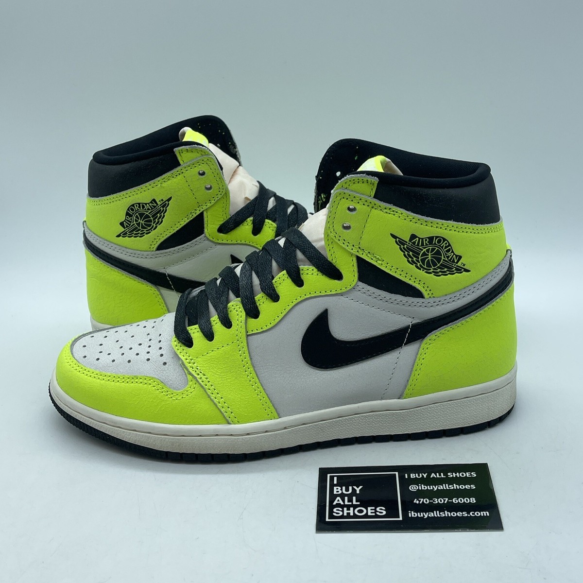 Size 8 - Jordan 1 Retro High OG Visionaire Neon Green Black