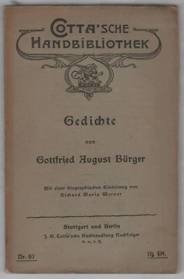 Gottfried August Bürger: Gedichte (um 1885) - Bild 1 von 2
